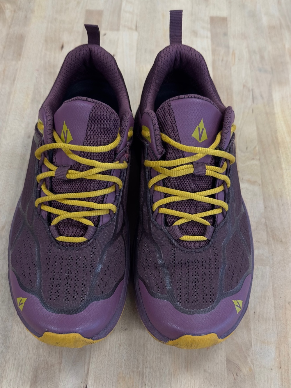 Vasque Plum Athletic Sneakers with Mustard Laces